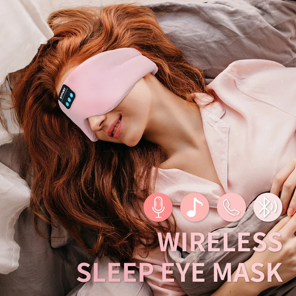 NNEOBA Bluetooth Sleep Headphones Eye Mask for Side Sleepers